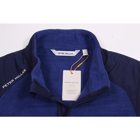 Peter Millar Men's Blue Fade Fleece Zip Front Vest Jacket Small New - Picture 5 of 9